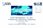 XETRA: SNT Reuters: SNTS.VI Bloomberg: SNT AV US-OTC: STSQY  Risk Management in the Financial Services Industry 24 February 2004 Dan LISTEŞ,