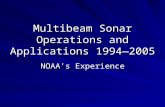 Multibeam Sonar Operations and Applications 1994—2005 NOAA’s Experience.