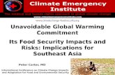 Unavoidable Global Warming Commitment Its Food Security Impacts and Risks: Implications for Southeast Asia  International.