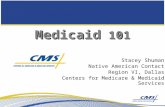 Medicaid 101 Stacey Shuman Native American Contact Region VI, Dallas Centers for Medicare & Medicaid Services.