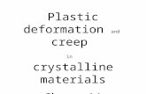 Plastic deformation and creep in crystalline materials Chap. 11.