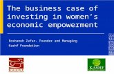 The business case of investing in women’s economic empowerment Roshaneh Zafar, Founder and Managing Kashf Foundation.