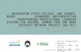 WASHINGTON STATE COLLEGE- AND CAREER-READY STANDARDS IMPLEMENTATION TRANSFORMING PROFESSIONAL LEARNING SYSTEMS FOR REFORM: COMMON CORE AND MORE DISTRICT.