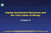 Copyright © 2008 Prentice Hall All rights reserved 9-1 Capital Investment Decisions and the Time Value of Money Chapter 9.