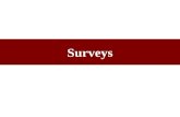 Surveys. Respondents Respondents are a representative sample of people