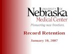 Record Retention January 10, 2007. Nebraska’s Pride is 500-miles wide I. Introduction Keith Swarts.