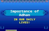 Www.understandquran.com 1 Importance of Adhan IN OUR DAILY LIVES!