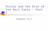 Hitler and the Rise of the Nazi Party – Part I Chapter 13.5.