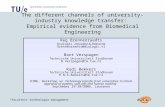faculteit technologie management The different channels of university-industry knowledge transfer: Empirical evidence from Biomedical Engineering Reg.