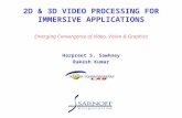 2D & 3D VIDEO PROCESSING FOR IMMERSIVE APPLICATIONS Emerging Convergence of Video, Vision & Graphics Harpreet S. Sawhney Rakesh Kumar.