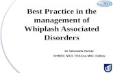 Best Practice in the management of Whiplash Associated Disorders Dr Saravana Kumar NHMRC NICS TRACsa MAC Fellow.