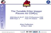 TIPS/JIM 2008 September 18 The Tunable Filter Imager Passes its CDR[s] 2008 March 26-27 FGS-TFI/Systems CDR 2008 Sept. 3 FGS-TFI Etalon CDR Alex Fullerton.