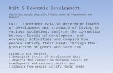 Unit 5 Economic Development Use, in your google docs, U5LG1 Notes: Levels of Development and Industry LG1: Interpret data to determine levels of development.