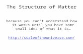 The Structure of Matter because you can’t understand how it works until you have some small idea of what it is…