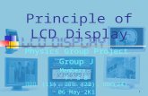1 Principle of LCD Display Physics Group Project Group J Members : F. 6 B 李佩詩 (11) 、吳艷敏 (22) 、孫世文 (24) 06 May 2K1.