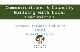 Communications & Capacity Building with Local Communities Rebecca Anzueto and Anne Thiel Forest Trends.