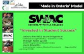 ‘Made in Ontario’ Model “Invested in Student Success” Debora Ferrari & Susan Magerman Centrally Assigned SWAC Teachers (TDSB) Shelagh Taber Walsh SCWI.