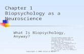 Copyright © 2009 Allyn & Bacon What Is Biopsychology, Anyway? This multimedia product and its contents are protected under copyright law. The following.