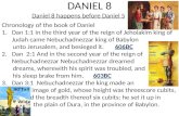 DANIEL 8 Daniel 8 happens before Daniel 5 Chronology of the book of Daniel 1.Dan 1:1 In the third year of the reign of Jehoiakim king of Judah came Nebuchadnezzar.