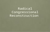 Radical Congressional Reconstruction. Radical Republican beliefs Radical Republicans believed blacks were entitled to the same political rights and opportunities.