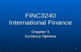 FINC3240 International Finance Chapter 5 Currency Options 1.