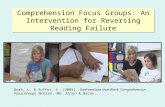 Comprehension Focus Groups: An Intervention for Reversing Reading Failure Dorn, L. & Soffos, C. (2009). Interventions that Work: Comprehension Focus Groups.