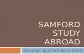 SAMFORD STUDY ABROAD Summer and Fall Term 2015. Study Abroad Programs.