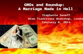 GMOs and Roundup: A Marriage Made in Hell Stephanie Seneff Wise Traditions Workshop, London February 8, 2014.