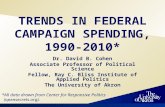 Akron Beacon Journal Editorial Board Briefing - February 17, 2003 TRENDS IN FEDERAL CAMPAIGN SPENDING, 1990-2010* Dr. David B. Cohen Associate Professor.