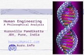 Human Engineering A Philosophical Analysis Kuruvilla Pandikattu JDV, Pune, India kurusj@gmail.com  kurusj@gmail.com .