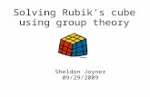 Solving Rubik's cube using group theory Sheldon Joyner 09/29/2009.
