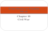 Chapter 10 Civil War From Slavery to Freedom 9 th ed.