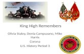 King High Remembers Olivia Staley, Denia Campuzano, Mike Harris Corona U.S. History Period 3.