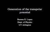 Generation of the transpolar potential Ramon E. Lopez Dept. of Physics UT Arlington.