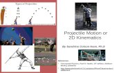 Projectile Motion or 2D Kinematics By Sandrine Colson-Inam, Ph.D References: Conceptual Physics, Paul G. Hewitt, 10 th edition, Addison Wesley publisher.