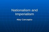 Nationalism and Imperialism -Key Concepts-. I. Nationalism Its Cultural Roots Its Cultural Roots Revival of National Languages Revival of National Languages.