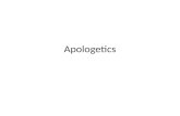 Apologetics. What is apologetics Apologetics comes from a Greek word “apologia” which means “Defense”. In general it means “Reasoned arguments or writings.