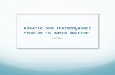 Kinetic and Thermodynamic Studies in Batch Reactor Saddawi.