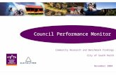 Council Performance Monitor Community Research and Benchmark Findings City of South Perth November 2004.