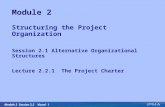 Module 2 Session 2.2 Visual 1 Module 2 Structuring the Project Organization Session 2.1 Alternative Organizational Structures Lecture 2.2.1 The Project.