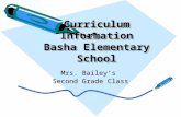 Curriculum Information Basha Elementary School Mrs. Bailey’s Second Grade Class.