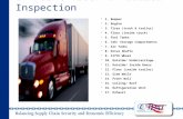 17-Point Truck & Trailer Inspection  1. Bumper  2. Engine  3. Tires (truck & trailer)  4. Floor (inside truck)  5. Fuel Tanks  6. Cab/ Storage Compartments.