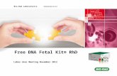 Bio-Rad Laboratories IMMUNOHEMATOLOGY Free DNA Fetal Kit® RhD Labex User Meeting November 2012.