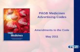 PAGB Medicines Advertising Codes Amendments to the Code May 2011.