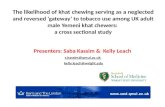 The likelihood of khat chewing serving as a neglected and reversed ‘gateway’ to tobacco use among UK adult male Yemeni khat chewers: a cross sectional.