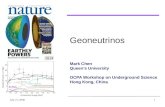 July 21, 20081 Geoneutrinos Mark Chen Queen’s University OCPA Workshop on Underground Science Hong Kong, China.