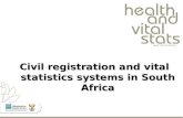 Civil registration and vital statistics systems in South Africa
