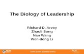 The Biology of Leadership Richard D. Arvey Zhaoli Song Nan Wang Wen-dong Li.