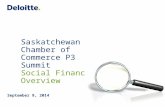 Saskatchewan Chamber of Commerce P3 Summit Social Finance Overview September 9, 2014.