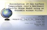 Assimilation of Sea Surface Temperature into a Northwest Pacific Ocean Model using an Ensemble Kalman Filter B.-J. Choi Kunsan National University, Korea.